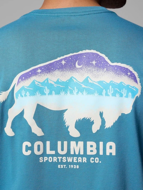 Футболка хлопковая длинная мужская Columbia 597852400 L Синяя (1161932120) - Фото 6 Футболка хлопковая длинная мужская Columbia 597852400 L Синяя (1161932120) - изображение 6