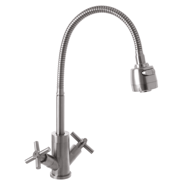 Кухонный смеситель с гибким изливом Mixxus DVE 011 (SS2823) - Фото 1 Кухонный смеситель с гибким изливом Mixxus DVE 011 (SS2823) - изображение 1