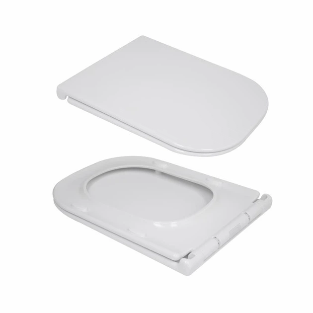 Унітаз підлоговий Qtap Presto Quadro безобідковий із сидінням Soft-close QTPRE27W51021 - зображення 8