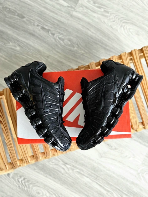 Кроссовки мужские и женские Ni Shox TL black / Най Шокс черные 39 - изображение 6