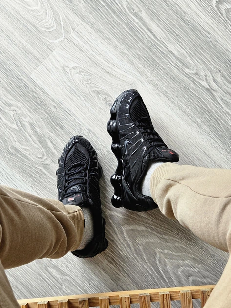 Кроссовки мужские и женские Ni Shox TL black / Най Шокс черные 39 - изображение 8