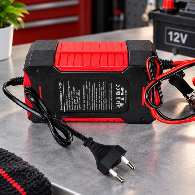 Зарядний пристрій для автомобільного акумулятора 12V 6A автоматична зарядка АКБ 4–120 А·год зарядний пристрій для авто та мотоцикла AGM Pulse Repair - зображення 5