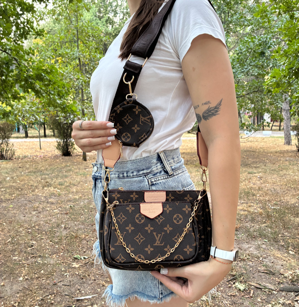 Жіноча сумка Louis Vuitton 3 в 1 трансформер, кросбоді з ремінцем через плече - Фото 4 Жіноча сумка Louis Vuitton 3 в 1 трансформер, кросбоді з ремінцем через плече - зображення 4