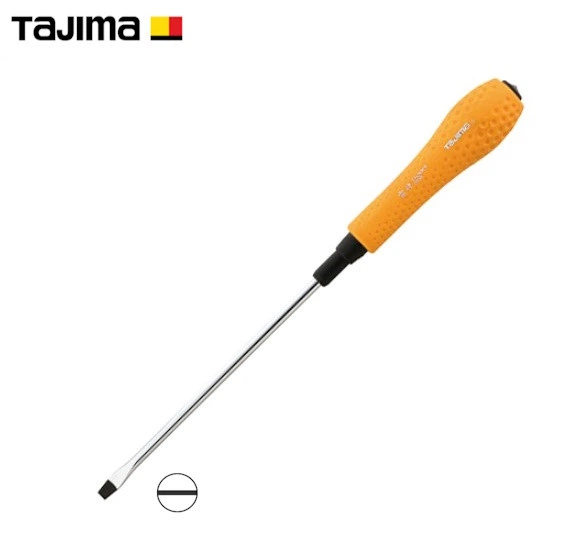 Викрутка плоска TAJIMA SL 4,5 мм 100 мм магнітна (RJ45-100Y) - Фото 2 Викрутка плоска TAJIMA SL 4,5 мм 100 мм магнітна (RJ45-100Y) - изображение 2