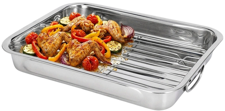 Brytfanna do pieczenia Excellent Houseware stalowa 37 x 28 x 5.5 cm (8721037515450) - obraz 2