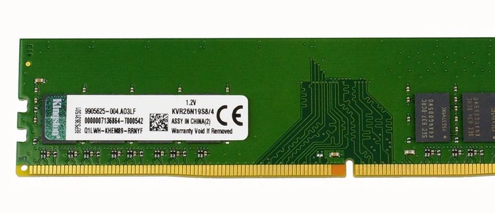 Оперативная память DDR4-2666 4Gb (4096MB) PC4-21300 KVR26N19S8/4 (7701131) - изображение 4