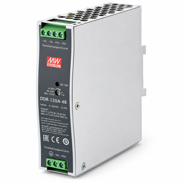 Преобразователь Mean Well DDR-120A-48 48B 2.1А 100Вт установка на DIN рейку - изображение 2