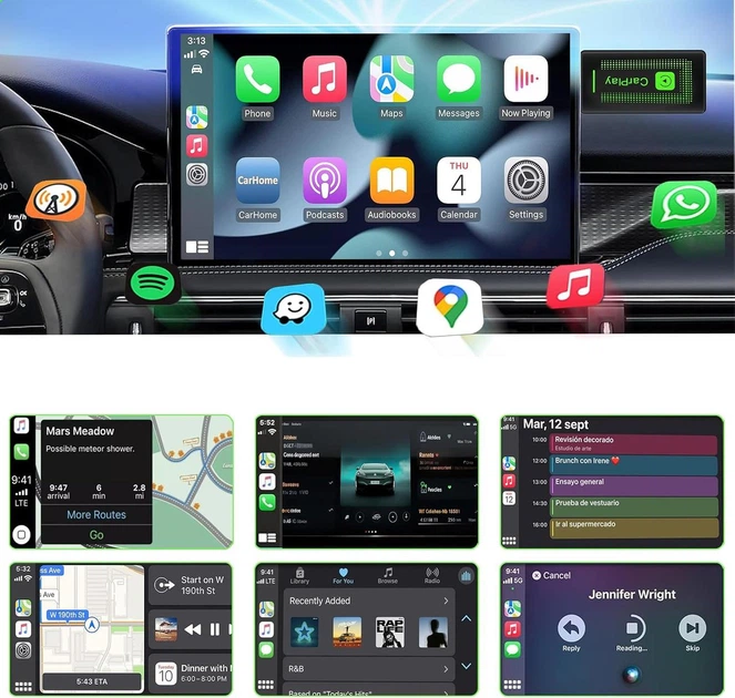 Бездротовий CarPlay адаптер Lyssiefeel CLZ121 для iPhone iOS 10+ USB Type-C - изображение 2