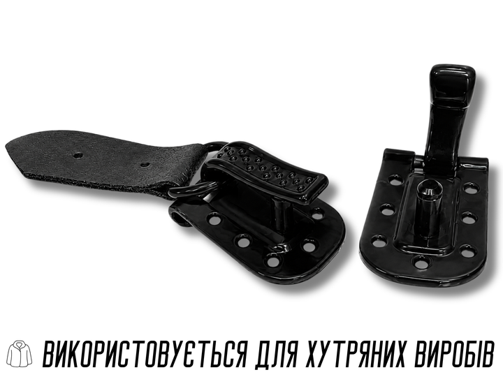 Гачок FROM FACTORY KRW шубний чорний 3см х 1см - зображення 5