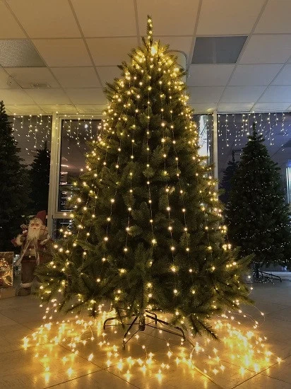 Сосна 3,65 м TriumphTree ПВХ зелена з інеєм - зображення 4