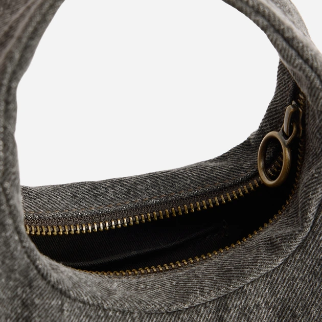 Сумка багет женская тканевая маленькая Levi's 339094687 Серая (1162177950) - изображение 4