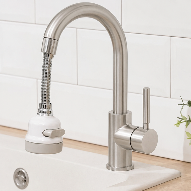 Экономитель Воды Water Saver / 360 Градусов аэратор на кран с гибким шлангом - Фото 3 Экономитель Воды Water Saver / 360 Градусов аэратор на кран с гибким шлангом - изображение 3