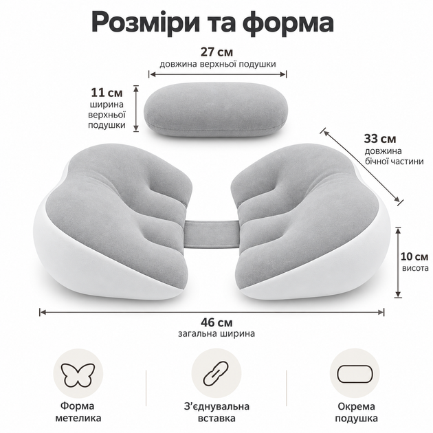 Подушка для вагітності з підтримкою попереку та живота - Фото 3 Подушка для вагітності з підтримкою попереку та живота - зображення 3