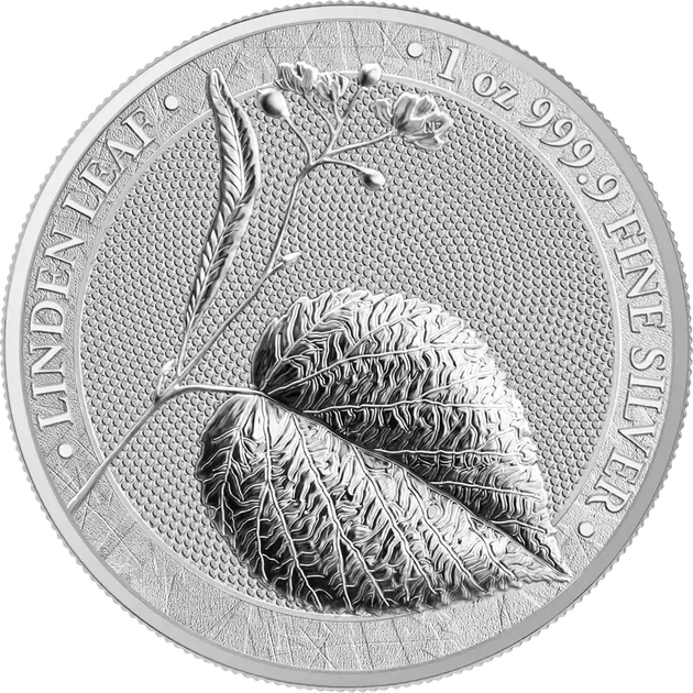 Колекційна срібна монета "Linden Leaf - Лист липи" 31,1 г 2022 рік - Фото 1 Колекційна срібна монета "Linden Leaf - Лист липи" 31,1 г 2022 рік - изображение 1