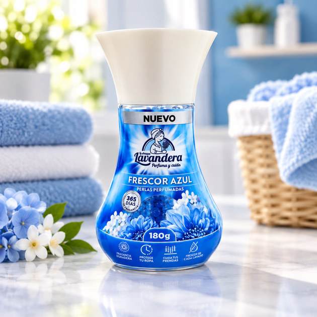 Кондиціонер для білизни в гранулах Lavandera Jasmin Frescor Azul Блакитна свіжість, 180 г - Фото 1 Кондиціонер для білизни в гранулах Lavandera Jasmin Frescor Azul Блакитна свіжість, 180 г - зображення 1