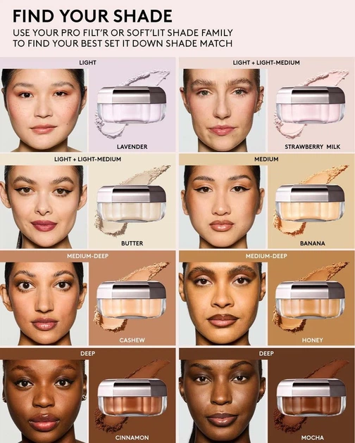 Пудра Fenty Beauty Set it Down Superfine Blurring Setting Powder Strawberry Milk 02 15g - Фото 4 Пудра Fenty Beauty Set it Down Superfine Blurring Setting Powder Strawberry Milk 02 15g - изображение 4