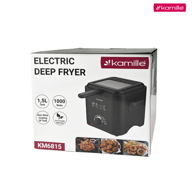 Фритюрница Kamille KM-6815 1.5 л 1000 Вт из нержавеющей стали с терморегулятором - изображение 4
