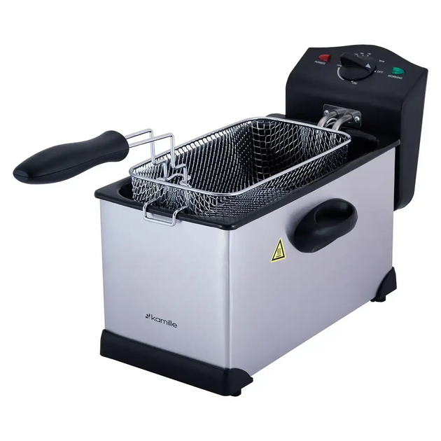 Фритюрница Kamille KM-6813 3 л 2000 Вт из нержавейки с термостатом и Cool Zone - изображение 3