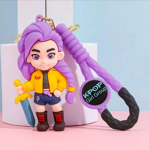Брелоки Кейпоп Хантрікс 3 шт фігурки Мисливці на Демонів K-POP Huntrix з ремінцями для сумки, рюкзака, ранця, розмір 3,5–7,8 см - Фото 7 Брелоки Кейпоп Хантрікс 3 шт фігурки Мисливці на Демонів K-POP Huntrix з ремінцями для сумки, рюкзака, ранця, розмір 3,5–7,8 см - зображення 7