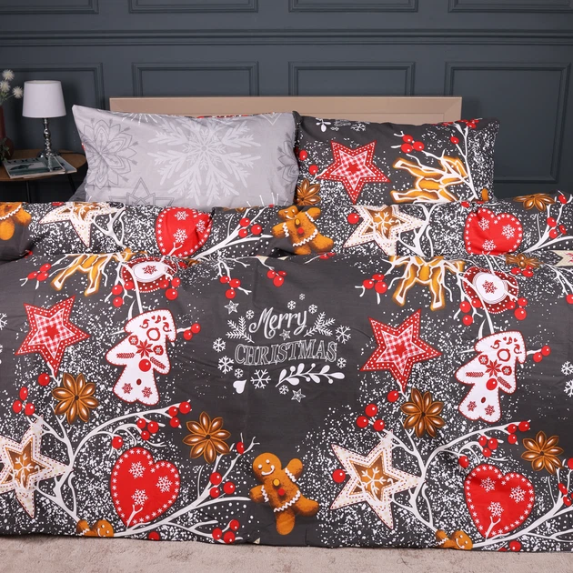 Простирадло Ranforce Elite 17-0880 Holiday Star gray 150*200 - зображення 3