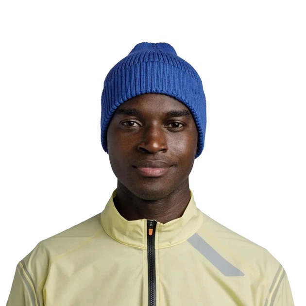 Шапка Buff Merino Active Beaney Solid Cobalt - изображение 3