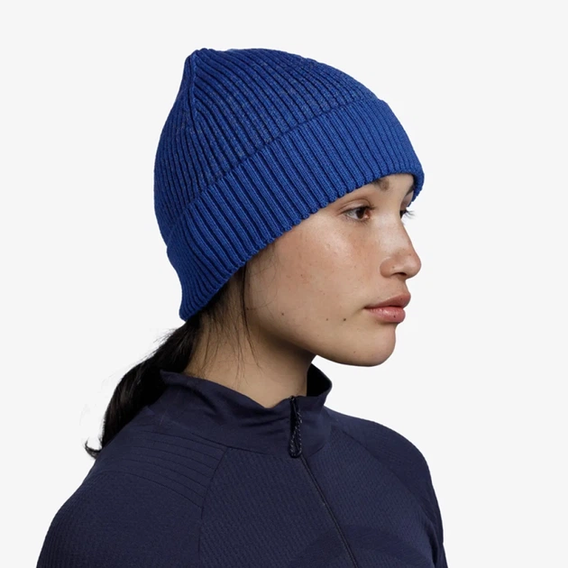Шапка Buff Merino Active Beaney Solid Cobalt - изображение 9