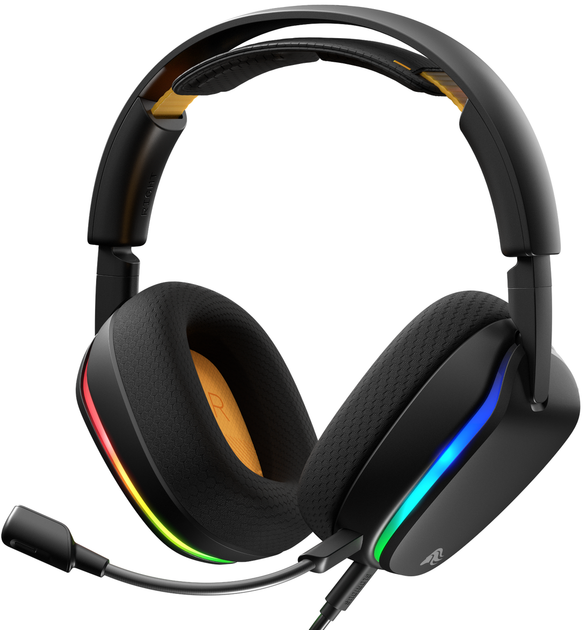 Zestaw słuchawkowy Glorious A2c RGB gamingowy z mikrofonem Czarny GLO-A-2PC-BLK (840408303286) - obraz 5