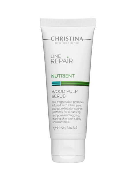 Скраб із деревинною целюлозою Christina Line Repair Nutrient Wood Pulp Scrub — глибоке очищення та оновлення шкіри, 75 мл - Фото 1 Скраб із деревинною целюлозою Christina Line Repair Nutrient Wood Pulp Scrub — глибоке очищення та оновлення шкіри, 75 мл - изображение 1
