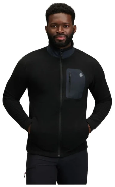 Кофта флісова чоловіча Black Diamond M RiftFZ Fleece Jacket, Black/Black (S) - изображение 6