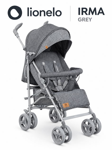 Прогулянковий візок Lionelo IRMA GREY - Фото 2 Прогулянковий візок Lionelo IRMA GREY - зображення 2
