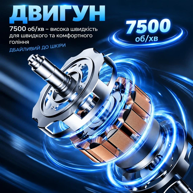 Электробритва для сухого и влажного бритья (аккумуляторная с дисплеем IPX7) - изображение 6