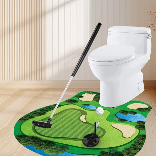 Гра для туалету Toilet Golf Game, міні-гольф у санвузол - Фото 4 Гра для туалету Toilet Golf Game, міні-гольф у санвузол - зображення 4