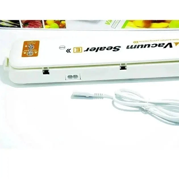 Вакуумний пакувальник продуктів білій Vacuum Sealer кухонний вакууматор для дому - изображение 3