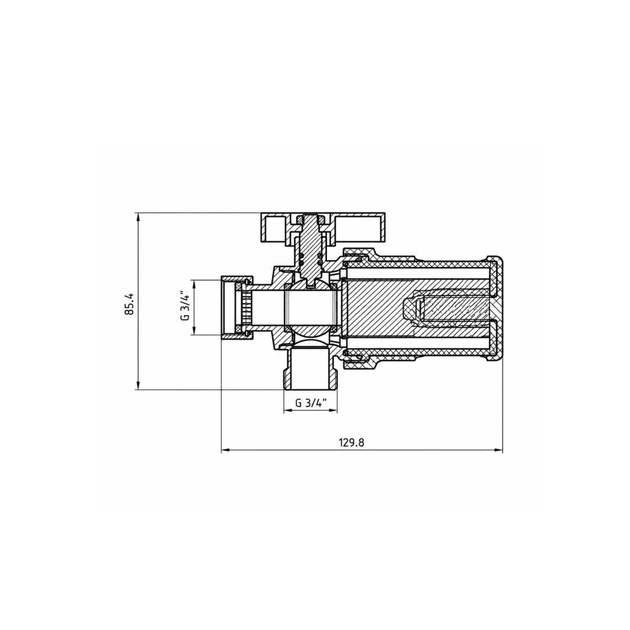 Фільтр дешламатор Forte 3/4" з магнітом, кутовий вертикальний TAF430G20 Thermo Alliance - зображення 2