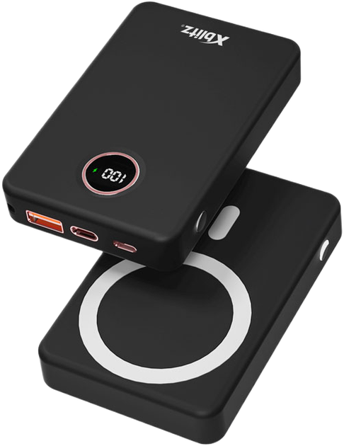 Powerbank Xblitz MagBoost 10000 mAh 22.5W Black (5902479675763) - Zdjęcie 2 Powerbank Xblitz MagBoost 10000 mAh 22.5W Black (5902479675763) - obraz 2