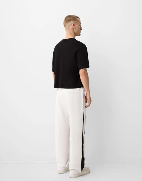 Штани Bershka світло-сірий-чорний GXHJY885 XL - Фото 2 Штани Bershka світло-сірий-чорний GXHJY885 XL - изображение 2
