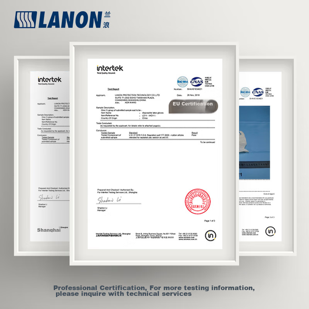 Одноразові латексні рукавички LANON, потовщені, для лабораторних та ротових обстежень, 100 штук, імпортний латекс LD11, розмір S - зображення 11