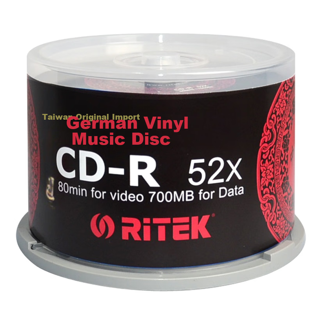RITEk Тайваньские китайские виниловые музыкальные диски CD-R красного и черного цвета, скорость 52x, 700 МБ, чистые диски/CD/перезаписываемые диски, оптовая упаковка 50 штук. - Фото 5 RITEk Тайваньские китайские виниловые музыкальные диски CD-R красного и черного цвета, скорость 52x, 700 МБ, чистые диски/CD/перезаписываемые диски, оптовая упаковка 50 штук. - изображение 5