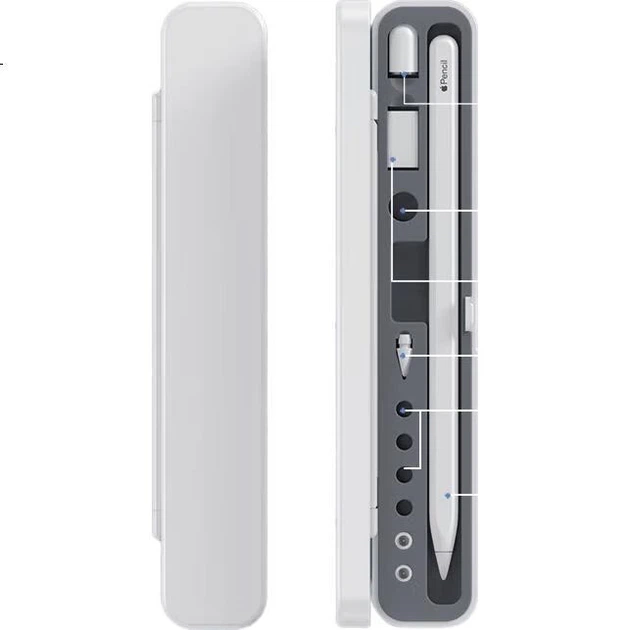 Чехол Aolang, совместимый с Apple Pencil Pro, для емкостного стилуса Apple iPad 1/2/Pro с мягким силиконовым внутренним лотком и полным покрытием, версия 2024, защитный чехол для хранения сенсорного пера, серый. - Фото 2 Чехол Aolang, совместимый с Apple Pencil Pro, для емкостного стилуса Apple iPad 1/2/Pro с мягким силиконовым внутренним лотком и полным покрытием, версия 2024, защитный чехол для хранения сенсорного пера, серый. - изображение 2