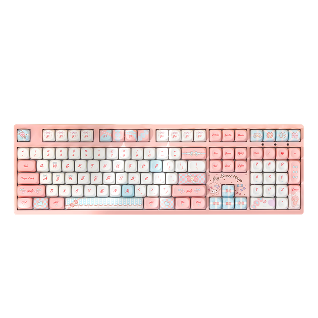 Механическая проводная клавиатура AKKO 3108 V3 Bi'ainuo Collaboration на 108 клавиш с возможностью горячей замены, игровая клавиатура, офисная клавиатура, монохромная клавиатура с белой подсветкой, отличный подарок для девушки на день рождения. - изображение 4
