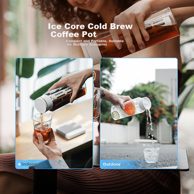 Кавоварка MHW-3BOMBER Ice Core Cold Brew, літня пляшка для холодного заварювання, фільтрувальний глечик для льоду, професійна велика ємність для домашнього використання - зображення 7