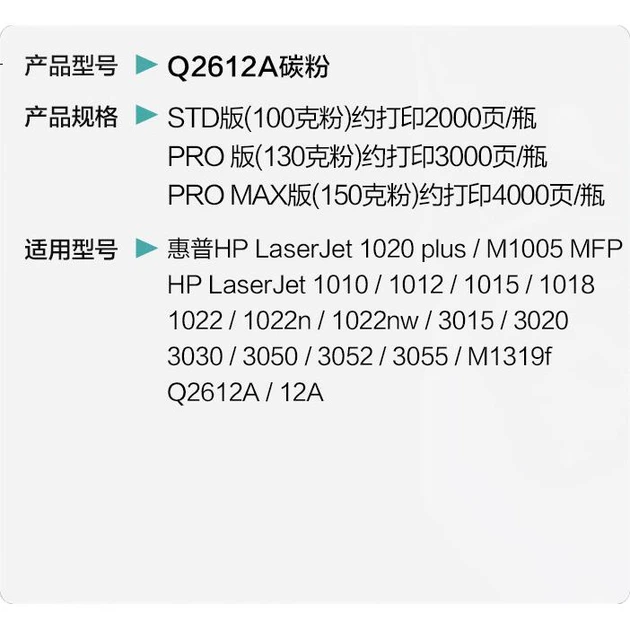 Тонер-картридж Caige Q2612a, сумісний з тонером HP M1005, тонером 1020, стандартною версією, 6 картриджів для принтера Canon LBP2900. - Фото 2 Тонер-картридж Caige Q2612a, сумісний з тонером HP M1005, тонером 1020, стандартною версією, 6 картриджів для принтера Canon LBP2900. - зображення 2