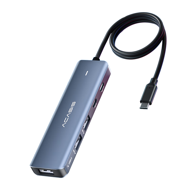 Док-станция расширения Acasis Type-C, настольный концентратор для Apple Mac 5-в-1, компьютерный стол, адаптер Type-C на USB, концентратор USB 3.0, видеоадаптер для телефонов и планшетов, DS-9901 - изображение 4