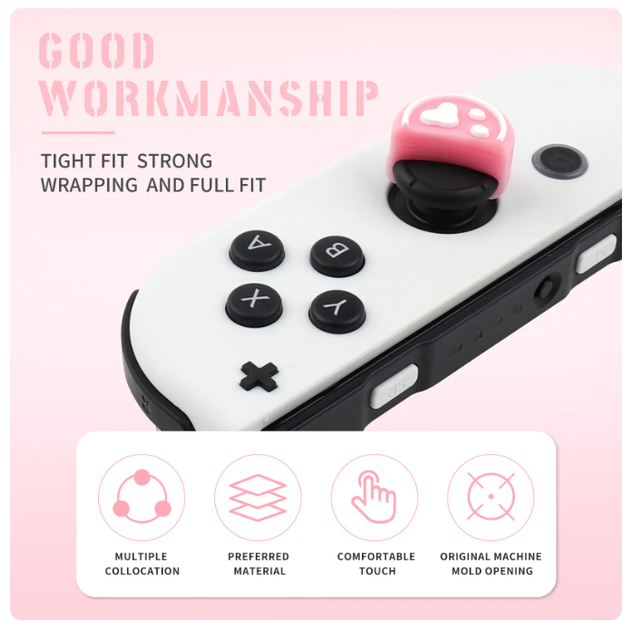 Силиконовые накладки на стики Paws 6в1 (Black/Red) для Nintendo Switch / Switch OLED / Switch LITE - Фото 6 Силиконовые накладки на стики Paws 6в1 (Black/Red) для Nintendo Switch / Switch OLED / Switch LITE - изображение 6