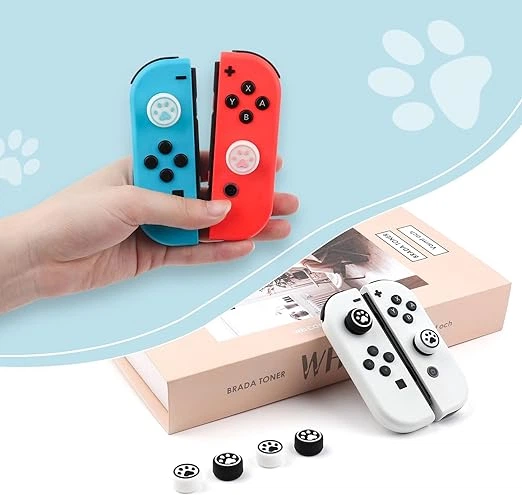 Силиконовые накладки на стики Paws 6в1 (Black/Red) для Nintendo Switch / Switch OLED / Switch LITE - Фото 7 Силиконовые накладки на стики Paws 6в1 (Black/Red) для Nintendo Switch / Switch OLED / Switch LITE - изображение 7