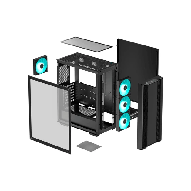 Корпус DeepCool CC560 V2 Black (R-CC560-BKGAA4-G-2) без БЖ - зображення 11