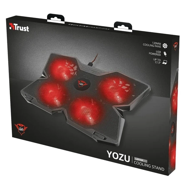 Подставка для ноутбука Trust GXT 278 Yozu, до 17.3", RED LED, черный. - изображение 7