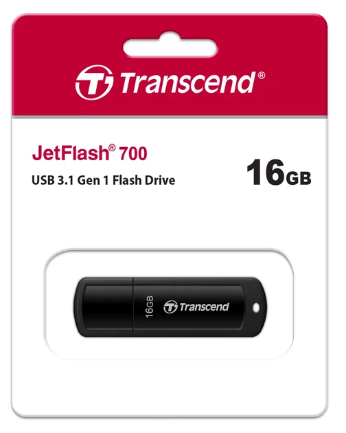 Накопитель Transcend 16GB USB 3.1 Type-A JetFlash 700 Черный - изображение 3