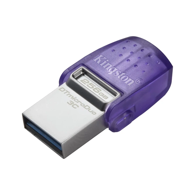Накопитель Kingston 256GB USB 3.2 Type-A + Type-C DT microDuo 3C R200MB/s - изображение 6