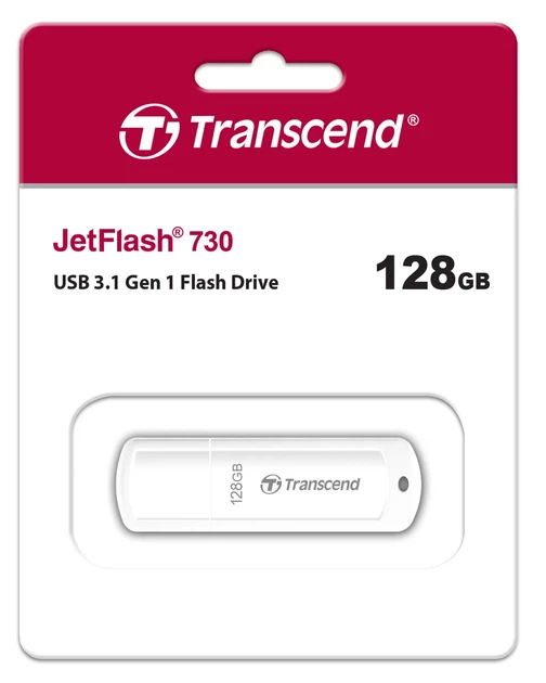 Накопитель Transcend 128GB USB 3.1 Type-A JetFlash 730 Белый - изображение 4